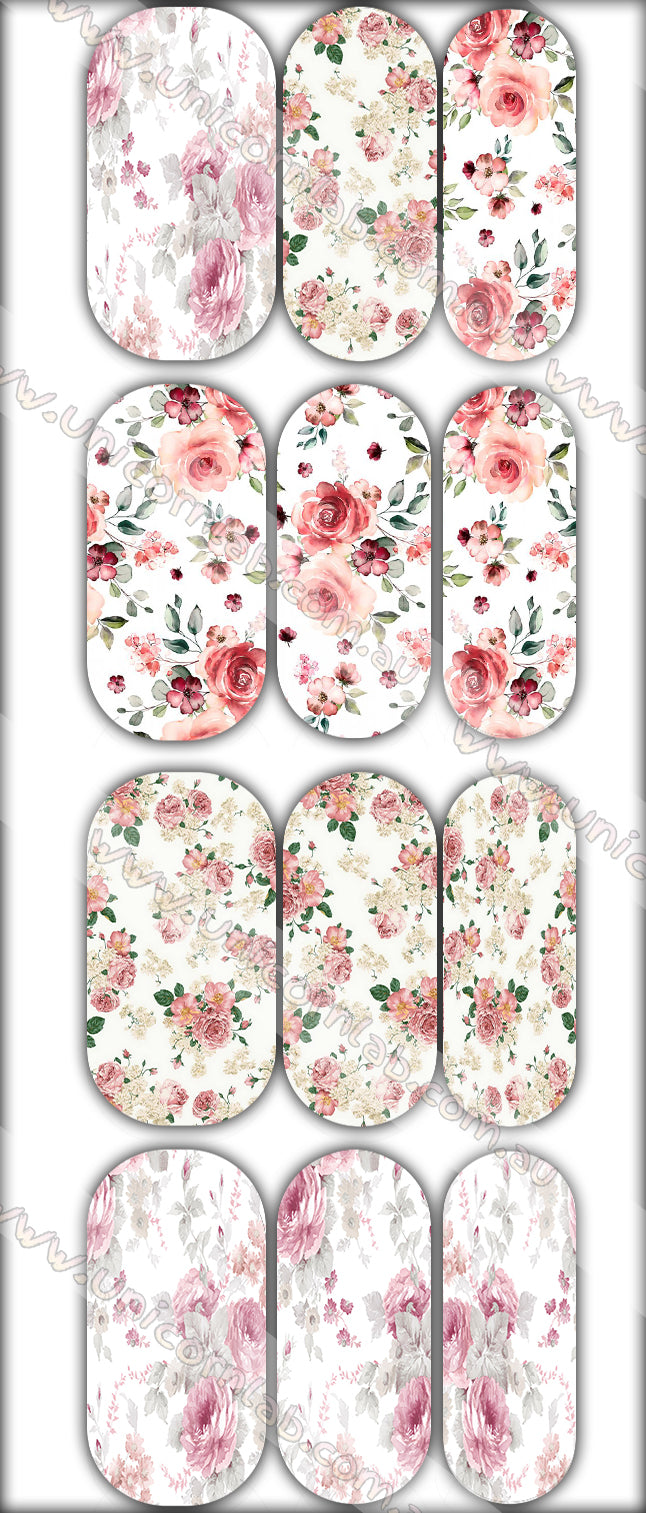 Floral Design 2 Waterslide Decals - Emerson Crystals