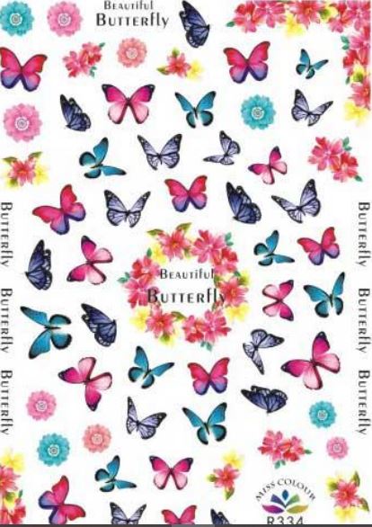 Nail Sticker - Design MC334 Butterflies