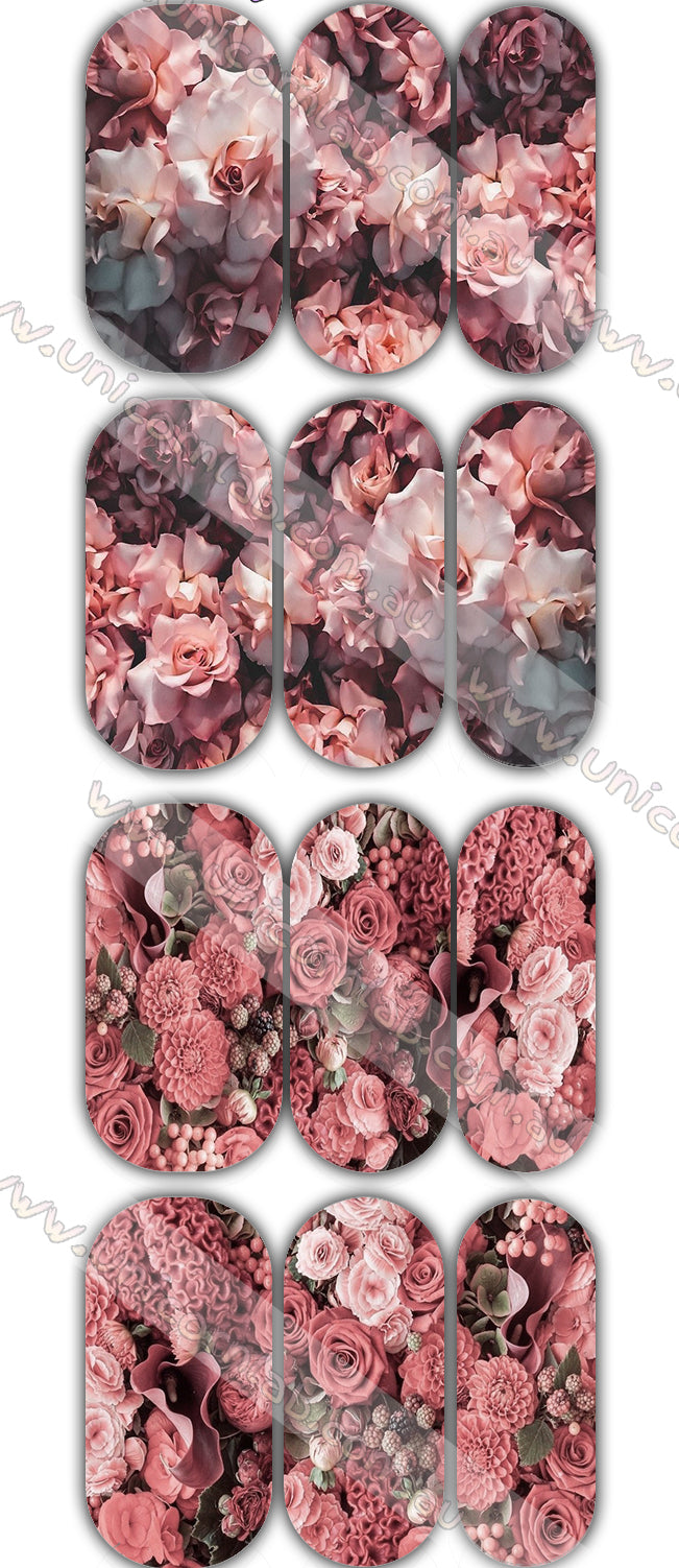 Vintage Bouquet Waterslide Decals
