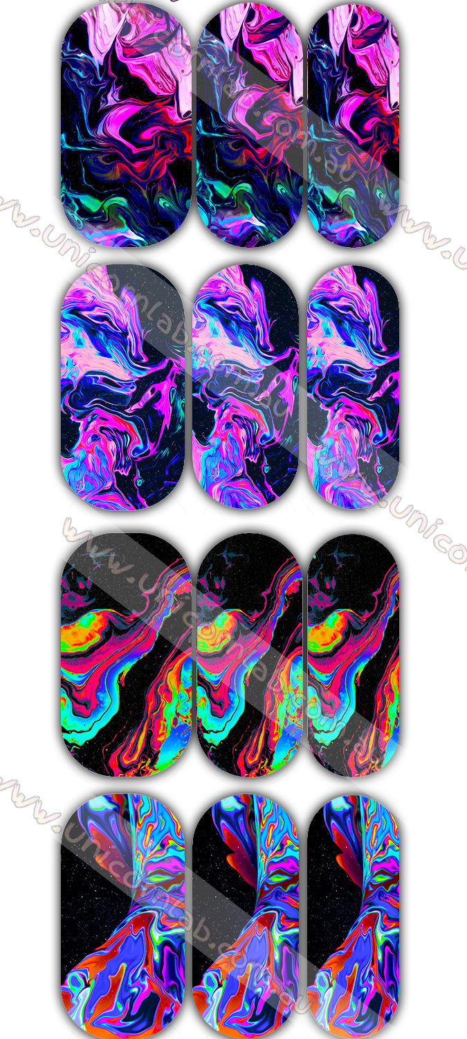 Acid Marble Waterslide Decals