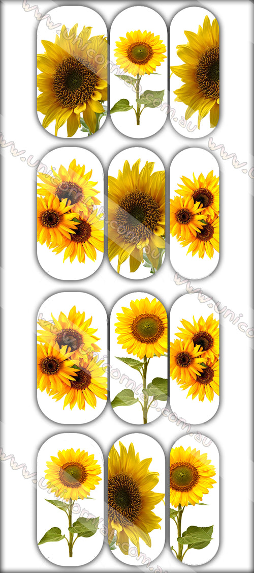 Sunflower Waterslide Decals - Emerson Crystals