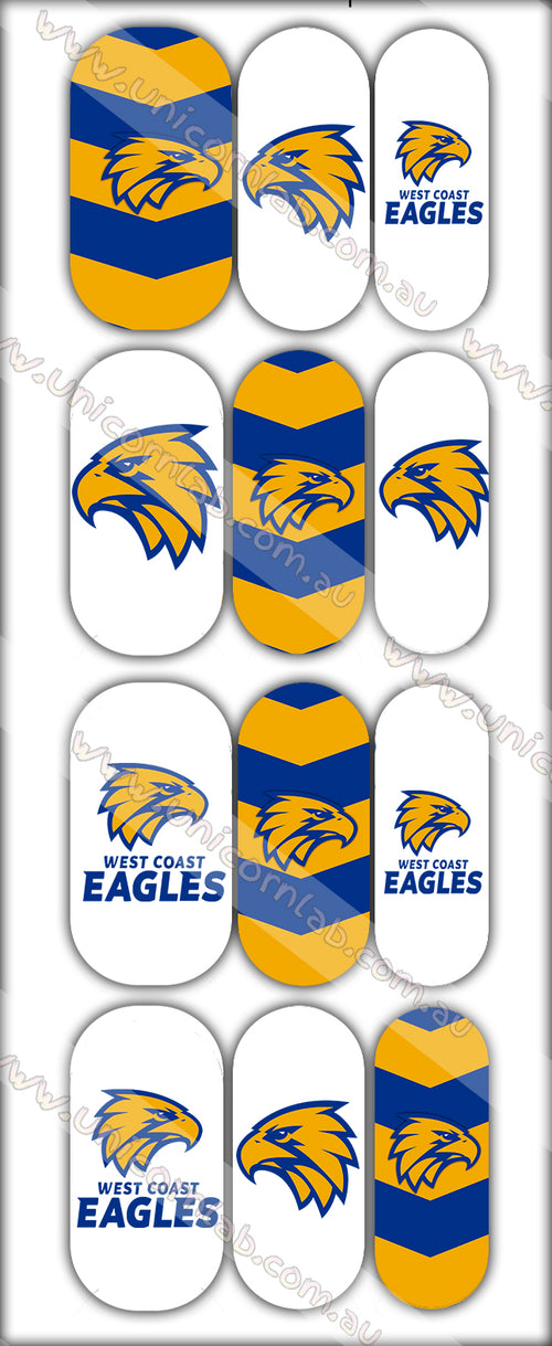 West Coast Eagles Waterslide Decals - Emerson Crystals