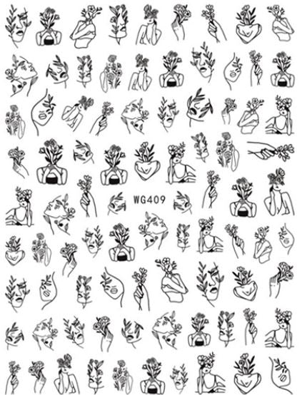 Nail Sticker - Design WG409 Portraits